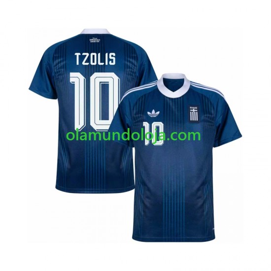 Camisola Grécia Christos Tzolis 17 Homem Equipamento Segundo 2026-2027 Manga Curta